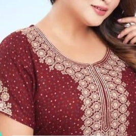 Expertly crafted from soft cotton, the Samiya Kaftan Maroon is the perfect addition to your loungewear collection. Featuring delicate embroidery and a convenient pocket, this short sleeve kaftan offers both comfort and style. Ideal for casual days at home or on vacation, you'll want to wear it every day. Order now and experience the ultimate in relaxation.
