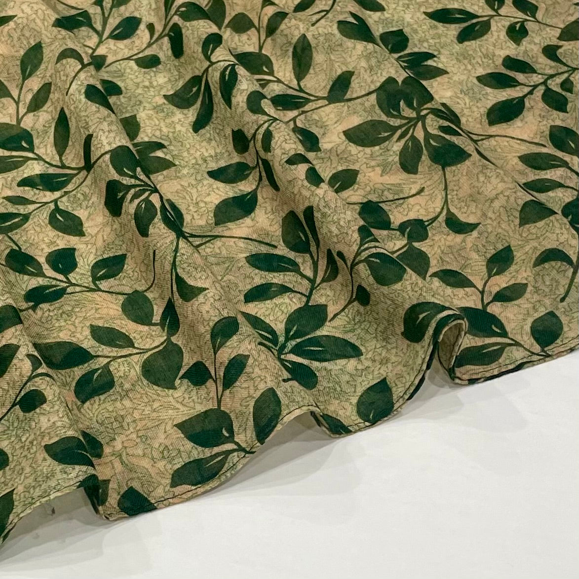 Green Leaf Printed Hijab