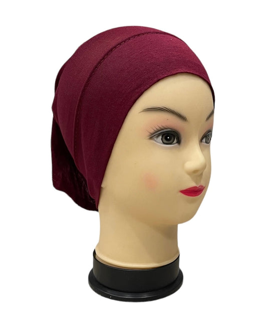 Maroon Cotton Jersey Tube Undercap