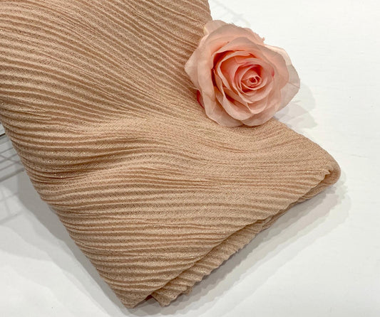 Peach Pink Ripple Shimmer Hijab