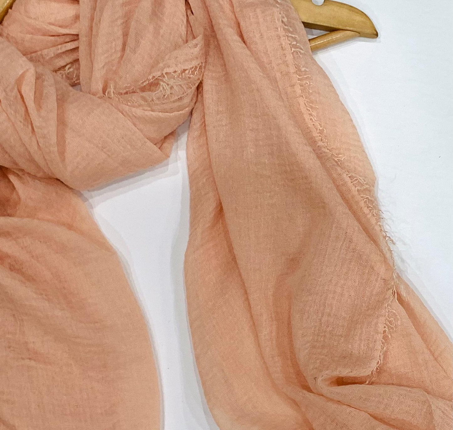 Peach Crinkle Hijab